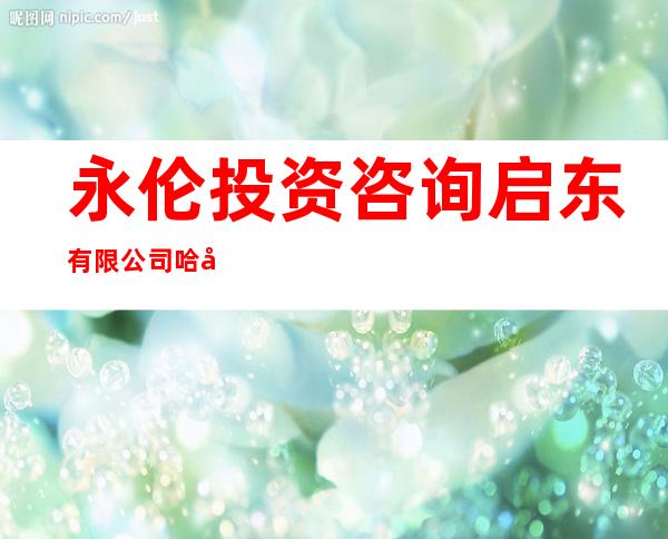 永伦投资咨询启东有限公司哈尔滨道里分公司